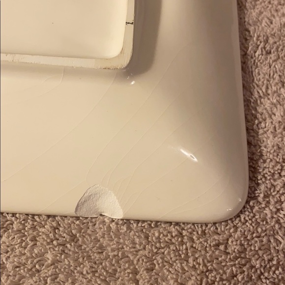 St. Nicholas Square Snowman Ceramic Platter 11" Winter Chill Out Holiday Decor - Picture 6 of 7